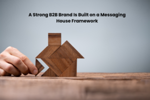 Messaging House Framework illustrating how strong B2B brands build consistent communication through a structured messaging strategy.